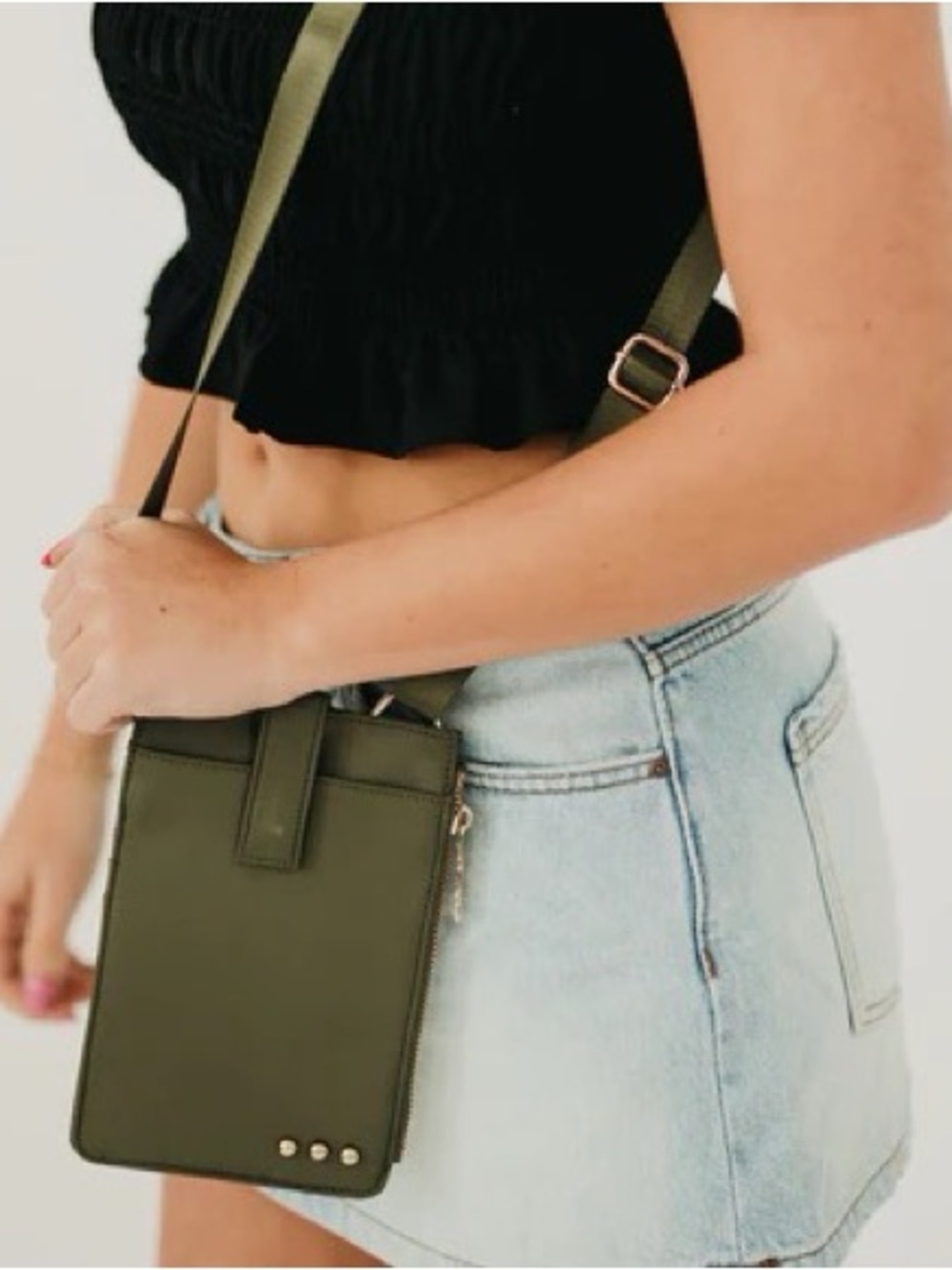 Pretty PS Simple Olive Crossbody Bag – 3 Sisters Collection